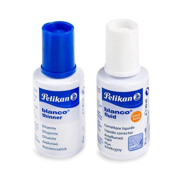 PELIKAN Correction Fluid and Blanco Thinner (2 x 20 ml bottle) The Stationers